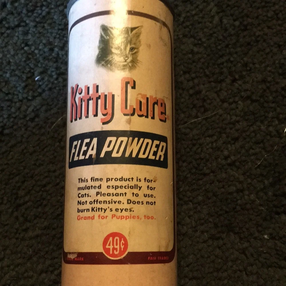 Vintage kitty care flea powder